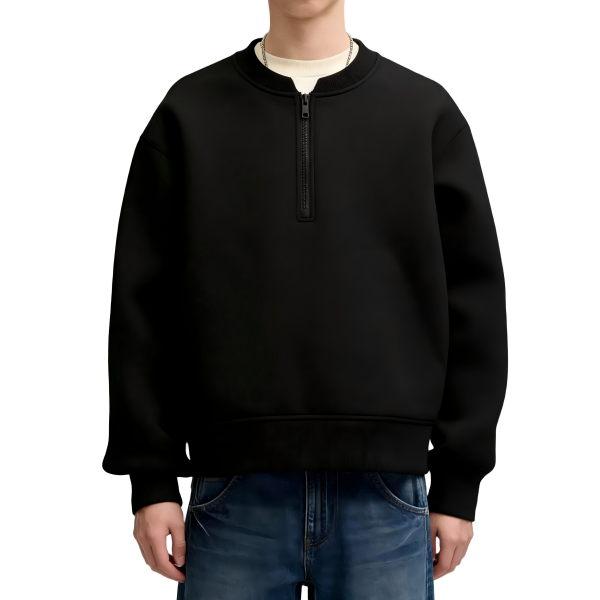 Black Half-Zip Sweatshirt