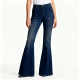 Dark Blue Flared Denim Jeans