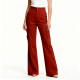 Rust Red Wide-Leg Cargo Pants