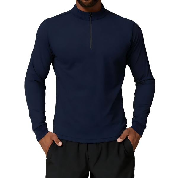 Men's Navy Quarter-Zip Performance Pullover