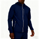 Navy Reflective-Zip Hooded Jacket